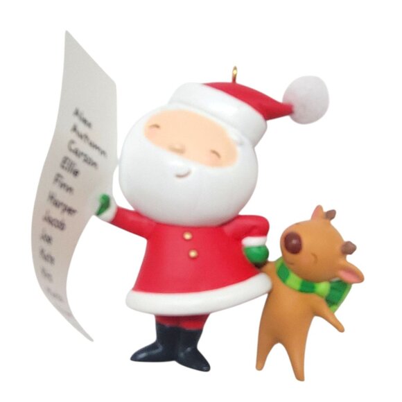 Hallmark Keepsake Kringle & Kris Christmas Tree Ornament 2014 #1 Checking List - Picture 8 of 12